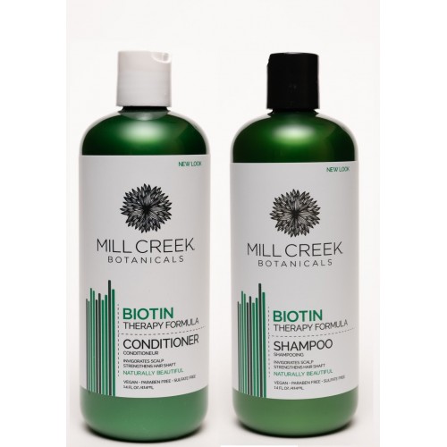 MILL CREEK BOTANICALS BIOTIN SHAMPOO & CONDITIONER SET 14 fl oz (414 ml)