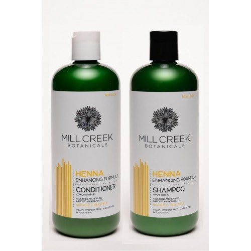 MILL CREEK BOTANICALS HENNA SHAMPOO & CONDITIONER SET 14 fl oz (414 ml)