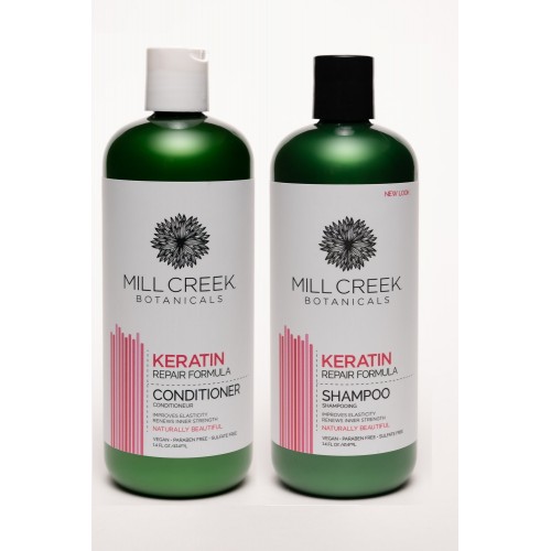 MILL CREEK BOTANICALS KERATIN SHAMPOO & CONDITIONER Set 14 fl oz (414 ml)