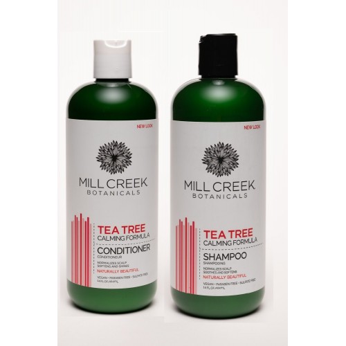 MILL CREEK BOTANICALS TEA TREE SHAMPOO & CONDITIONER SET 14 fl oz (414 ml)